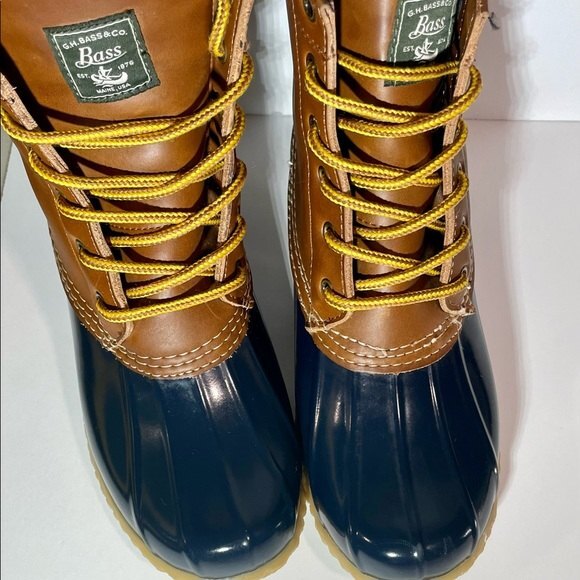 Bass Harlequin Navy Duck Boot Women 10 or Men 8M but runs bit small - Picture 8 of 8